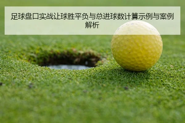足球盘口实战让球胜平负与总进球数计算示例与案例解析
